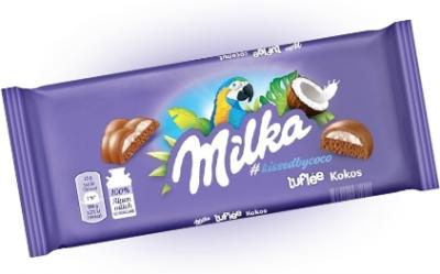 Шоколад Milka Bubbly Cooconut c кокосовой начинкой 100 гр